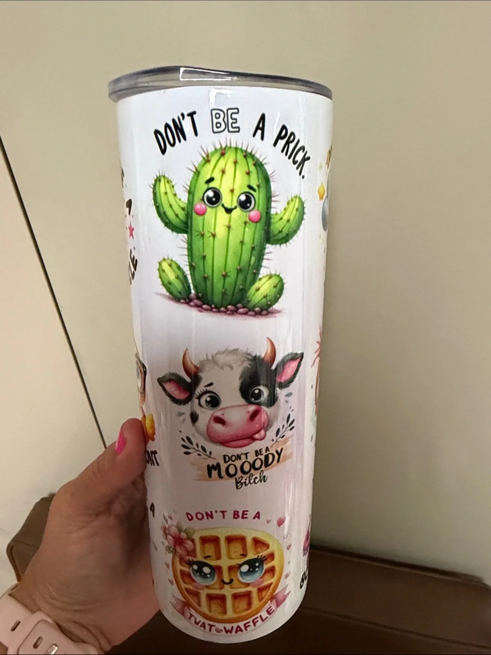 Never used-Funny, profanity laced tumbler.